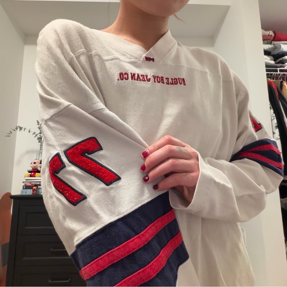 Bugle Boy Cream and Red Cotton Jersey